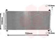 25005264 VAN WEZEL chladič klimatizace se sušičem 1.3i hybrid (+A), 1.5i hybrid (+A) [730*322*16] 25005264 VAN WEZEL