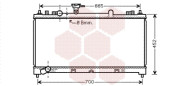 27002218 chladič 2.5i 16V (±AC) [375*728*16] VAN WEZEL