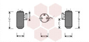 2700D084 sušič klimatizace benzínové motory (±AUT) (dodatečná montáž) VAN WEZEL
