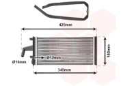 28006019 VAN WEZEL radiátor topení typ MARELLI 12.11 TD (mot. 814027) [298*160*42] 28006019 VAN WEZEL