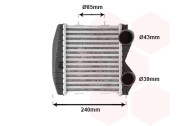 29004003 intercooler 0.6 (±AUT±AC) [170*218*50] VAN WEZEL