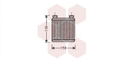 29006014 radiátor topení 1.0i 12V (±AC), 0.8CDi (±AC) [135*145*32] 29006014 VAN WEZEL