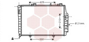 30002337 chladič 2.0i 16V Kompressor (±AUT+AC), 2.3i 16V Kompressor (±AUT+AC) [615*422*42] VAN WEZEL