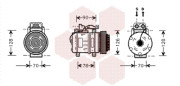 3000K275 VAN WEZEL kompresor klimatizácie 3000K275 VAN WEZEL