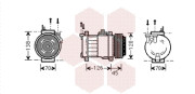 3000K276 VAN WEZEL kompresor klimatizácie 3000K276 VAN WEZEL