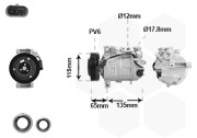 3001K722 VAN WEZEL kompresor klimatizácie 3001K722 VAN WEZEL