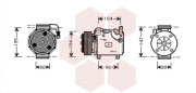 3200K037 10/96- kompresor klimatizace 2.5i 24V, 2.0TD 3200K037 VAN WEZEL