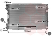 37002199 chladič 2.5TD +AUT +AC [653*460*42] 37002199 VAN WEZEL