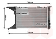 37002245 chladič 2.0i, 2.0i 16V [532*377*28] VALEO, DENSO, BEHR-HELLA... VAN WEZEL