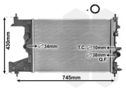 37002485 chladič 1.4i 16V Turbo AC, 1.6i 16V Turbo AC 58039528 VAN WEZEL