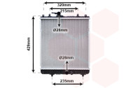 37002542 chladič 1.0i 12V (±AC), 1.2i 16V (±AC) [375*378*27] 37002542 VAN WEZEL