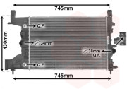 37002545 chladič 1.6i 16V AAC, 1.8i 16V AAC 58039516 VAN WEZEL