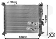 37002562 chladič 1.4i 16V Turbo (±AC) [470*428*26] VAN WEZEL