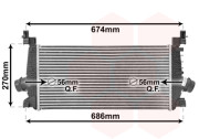 37004548 VAN WEZEL intercooler 1.6i 16V Turbo, 1.7CDTi [565*280*30] 37004548 VAN WEZEL