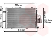 37005307 -7/03 chladič klimatizace 1.0i 12V, 1.2i 16V , 1.4i 16V , 1.8i 54038016 VAN WEZEL