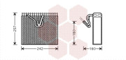 3700V328 výparník klimatizace (±AUT) [242*203*62] VAN WEZEL