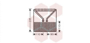 3700V414 VAN WEZEL výparník klimatizácie 3700V414 VAN WEZEL