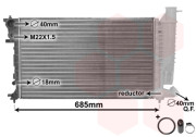 40002140 chladič 1.6 A AC, 1.8i A AC, 1.9i A AC, 2.0i A AC, 1.8D A AC, 1.9D A AC 61036636 VAN WEZEL