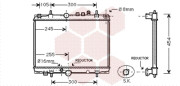 40002235 chladič 1.8i 16V (±AUT+AC), 2.0i 16V (+AUT+AC),  2.0HDi (+AUT+AC) [580*542*32] VAN WEZEL