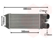 40014702 VAN WEZEL intercooler 1.6THP [300*145*80] 40014702 VAN WEZEL