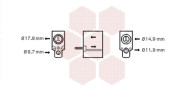 43001333 VAN WEZEL expanzní ventil klimatizace, -9/99 všechny modely 43001333 VAN WEZEL