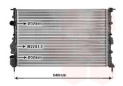 43002198 chladič 1.6 AUT, 2.0 AUT, 1.9dCi -AC 57037828 VAN WEZEL