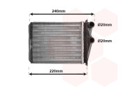 43006380 radiátor topení - zadní typ Denso 18015842 VAN WEZEL