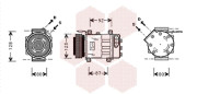 4300K037 VAN WEZEL kompresor klimatizácie 4300K037 VAN WEZEL