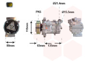 4301K718 VAN WEZEL kompresor klimatizácie 4301K718 VAN WEZEL