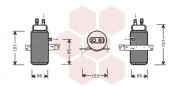 4700D043 sušič klimatizace 2.0i 16V (±A), 2.0i 16V Turbo (±A), 2.3i 16V (±A), 2.3i 16V Turbo (±A), 3.0i 24V (±A) VAN WEZEL