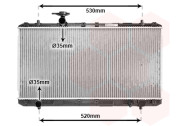 52002062 chladič 1.3i 16V (±AC), 1.6i 16V (±AC) [349*700*30] VAN WEZEL