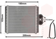 52006093 VAN WEZEL radiátor topení všechny pohonné jednotky (±AUT±AC) [140*140*40] 52006093 VAN WEZEL