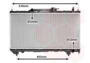 53002283 chladič 1.6i 16V (±AC), 1.8i 16V (±AC), 2.0i 16V (±AC) [325*660*16] VAN WEZEL