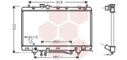 53002330 chladič 2.0i 16V (+AUT±AC) [425*698*16] VAN WEZEL