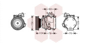 5300K439 VAN WEZEL kompresor klimatizácie 5300K439 VAN WEZEL