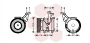 5300K440 VAN WEZEL kompresor klimatizácie 5300K440 VAN WEZEL
