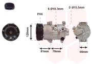 5300K581 VAN WEZEL kompresor klimatizácie 5300K581 VAN WEZEL