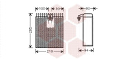 5300V391 VAN WEZEL výparník klimatizace pro všechny pohonné jednotky (±AUT) [270*210*90] 5300V391 VAN WEZEL