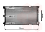 58002084 8/86- chladič 1.3i, 1.3D [525*320*34] VAN WEZEL