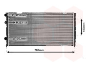 58002103 7/92- chladič 1.8i, 2.0i, 2.8i, 1.9TD ±AUT ±AC [720*377*34] 58002103 VAN WEZEL