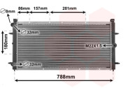 58002114 chladič 1.8, 2.0, 2.5, 1.9D/TD, 2.4D/TD AUT 72035534 VAN WEZEL