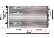 58002180 chladič 1.0i 8V/16V, 1.4i 8V/16V, 1.6i 8V AUT, 1.6i 16V, 1.9SDi, 1.9TDi AC 64837723 VAN WEZEL