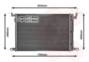 58015705 VAN WEZEL kondenzátor se sušičem 2.0i, 3.0i, 3.0TDi, 4.0TDi 58015705 VAN WEZEL