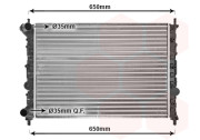 73002077 chladič 1.7i 16V (±AC), 2.0i 20V (±AC) [580*415*27] VAN WEZEL