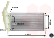 73002081 chladič 1.2i 8V (±AUT), 1.2i 16V [575*325*20] VAN WEZEL