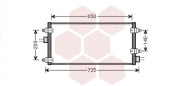 73005095 chladič klimatizace 2.0i 20V, 2.4i 20V, 2.4 JTD [650*290*16] 73005095 VAN WEZEL