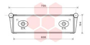 74002067 chladič 3.6, 3.8 Turbo prostřední VAN WEZEL