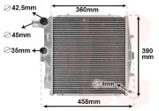 74012704 chladič 3.6i, 3.8i, levý modul VAN WEZEL