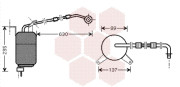 7700D033 sušič klimatizace pro benzínové motory (±AUT) VAN WEZEL