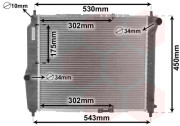 81002066 chladič 1.2i 8V AC, 1.4i 8V AC 47741016 VAN WEZEL